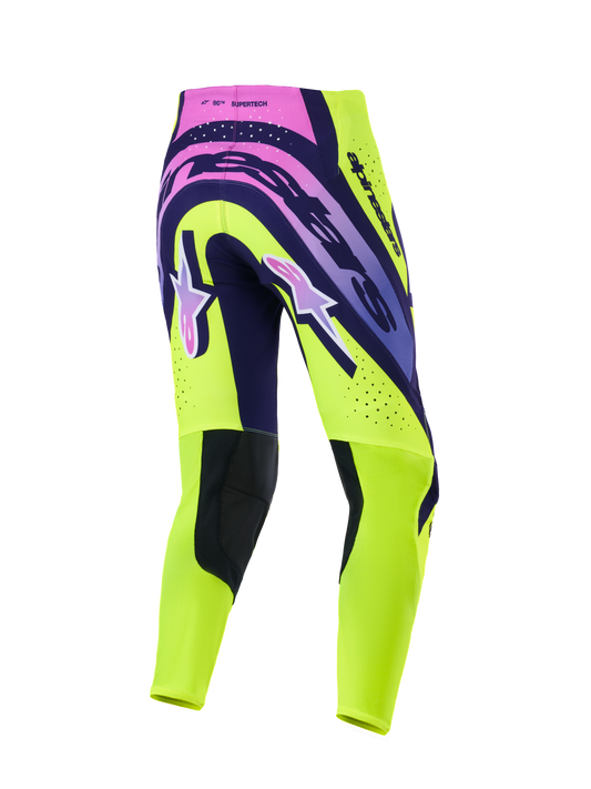 Alpinestars Supertech Vista Geel Paars Crossbroek