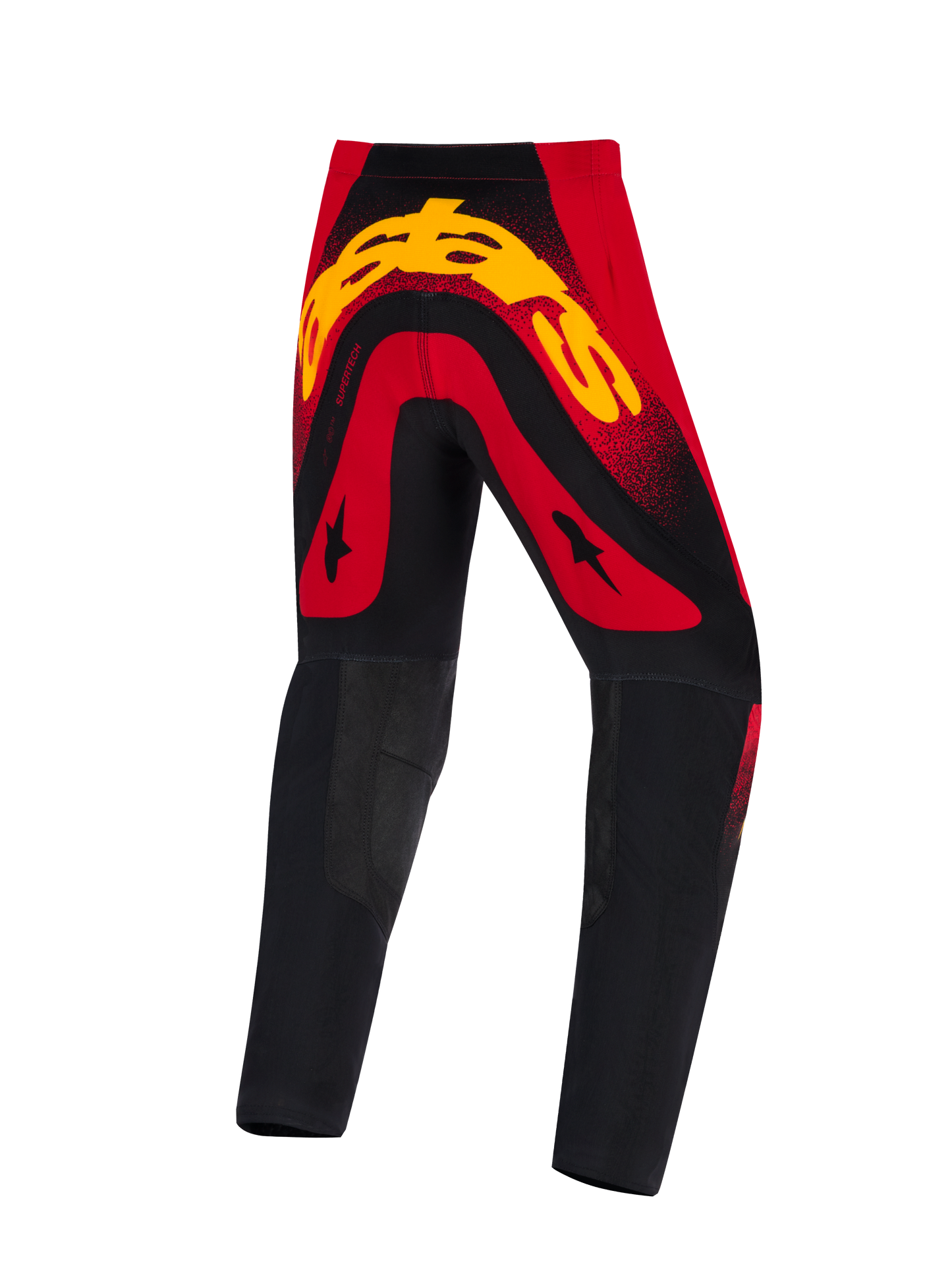 Alpinestars Supertech Scenz Rood Geel Kinder Crossbroek