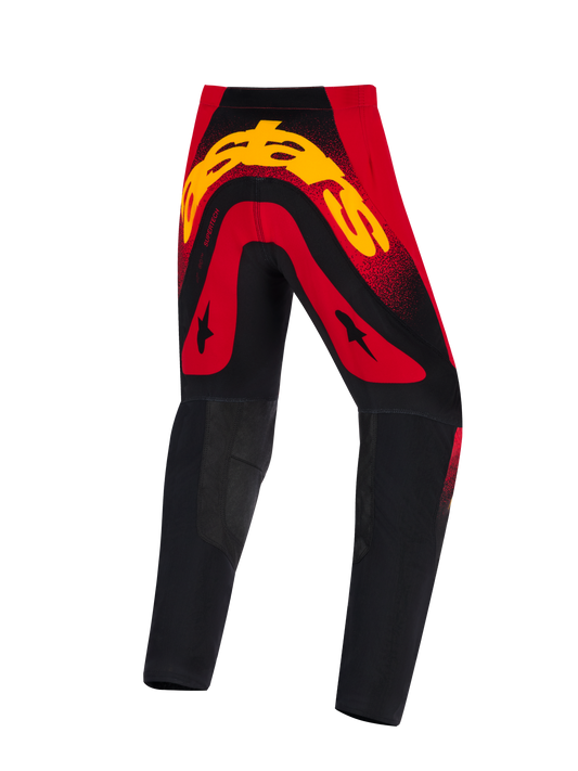 Alpinestars Supertech Scenz Rood Geel Kinder Crossbroek
