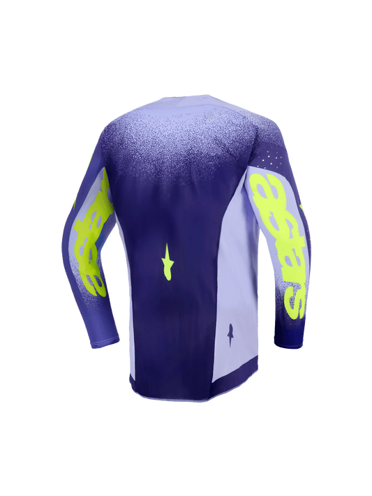 Alpinestars Supertech Scenz Paars Fluor Geel Kinder Crossshirt