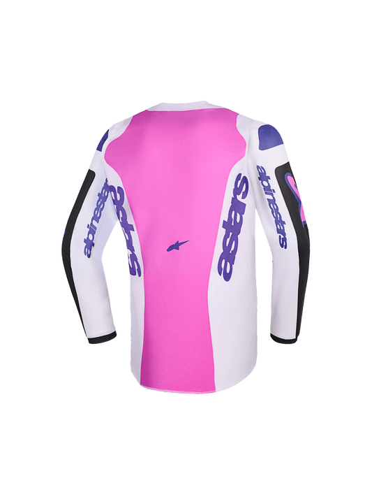 Alpinestars Fluid Grid Zwart Paars Kinder Crossshirt