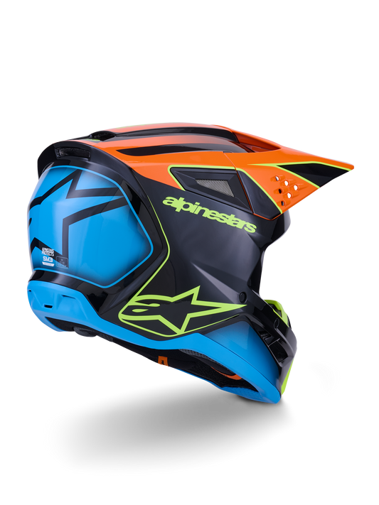 Alpinestars S-M3 Fray Crosshelm Oranje Fluor Geel