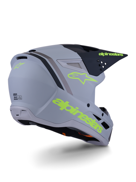 Alpinestars S-M3 Radium Crosshelm Grijs Fluor Geel