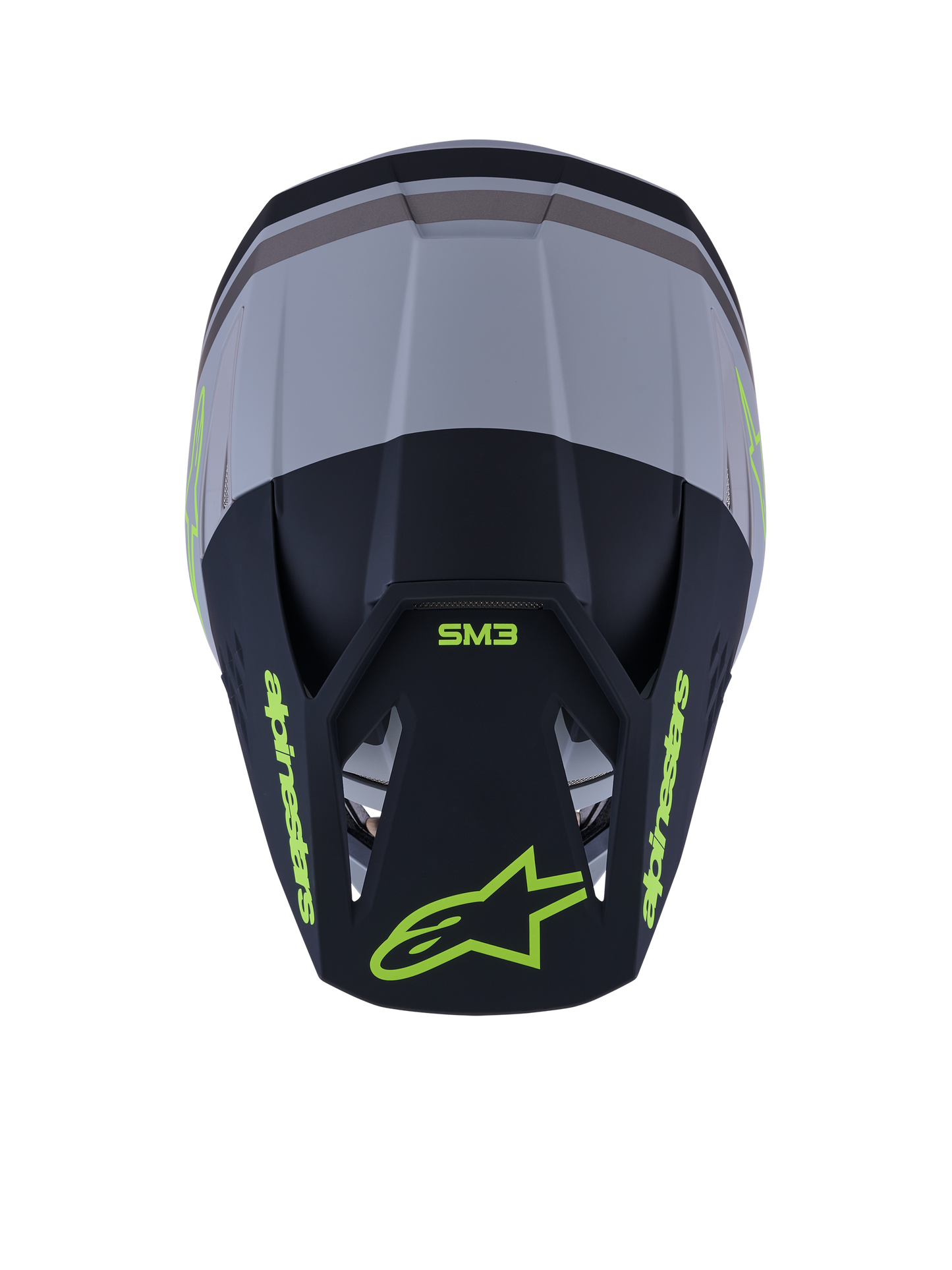 Alpinestars S-M3 Radium Crosshelm Grijs Fluor Geel