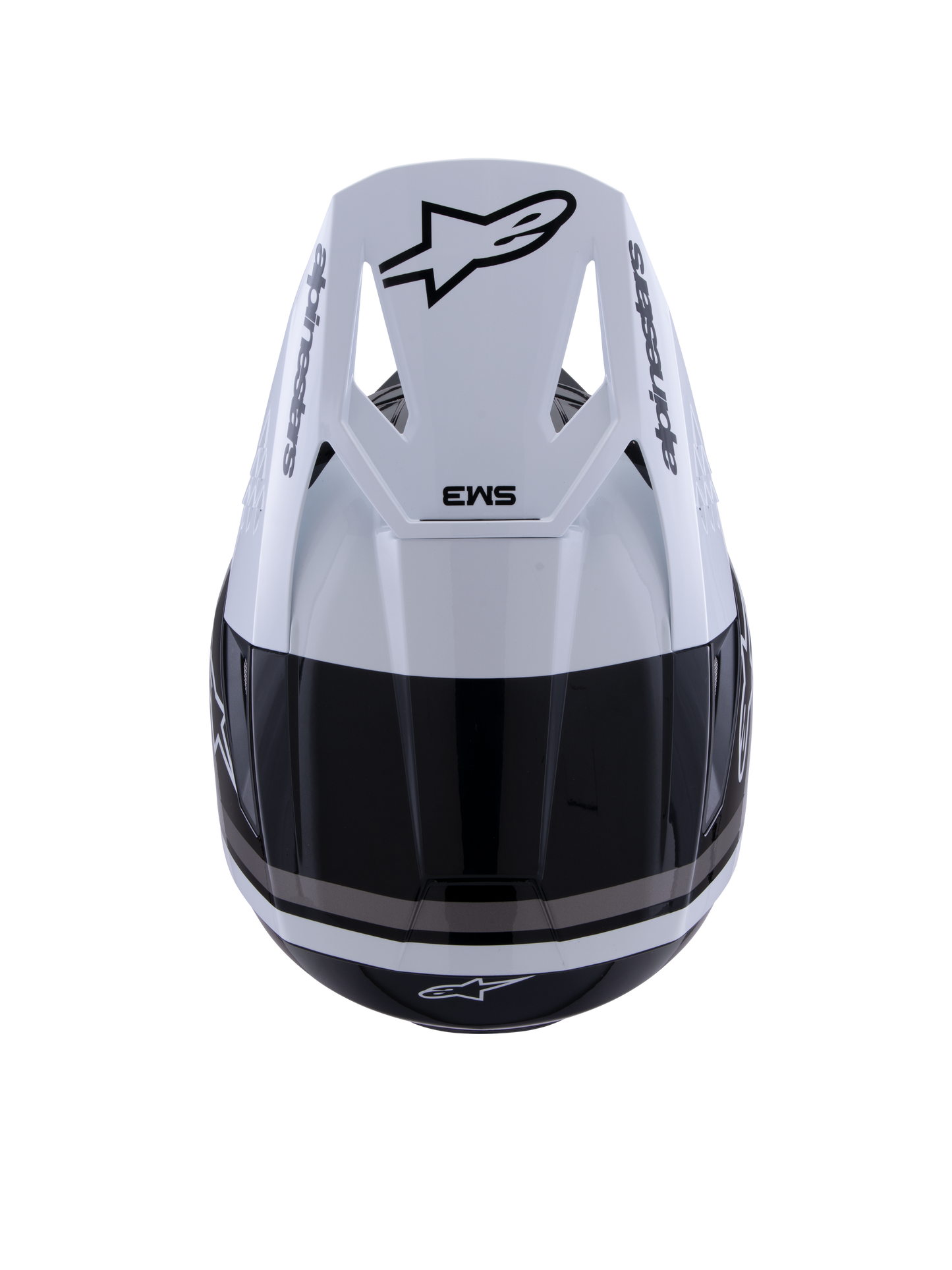 Alpinestars S-M3 Radium Crosshelm Zwart Wit