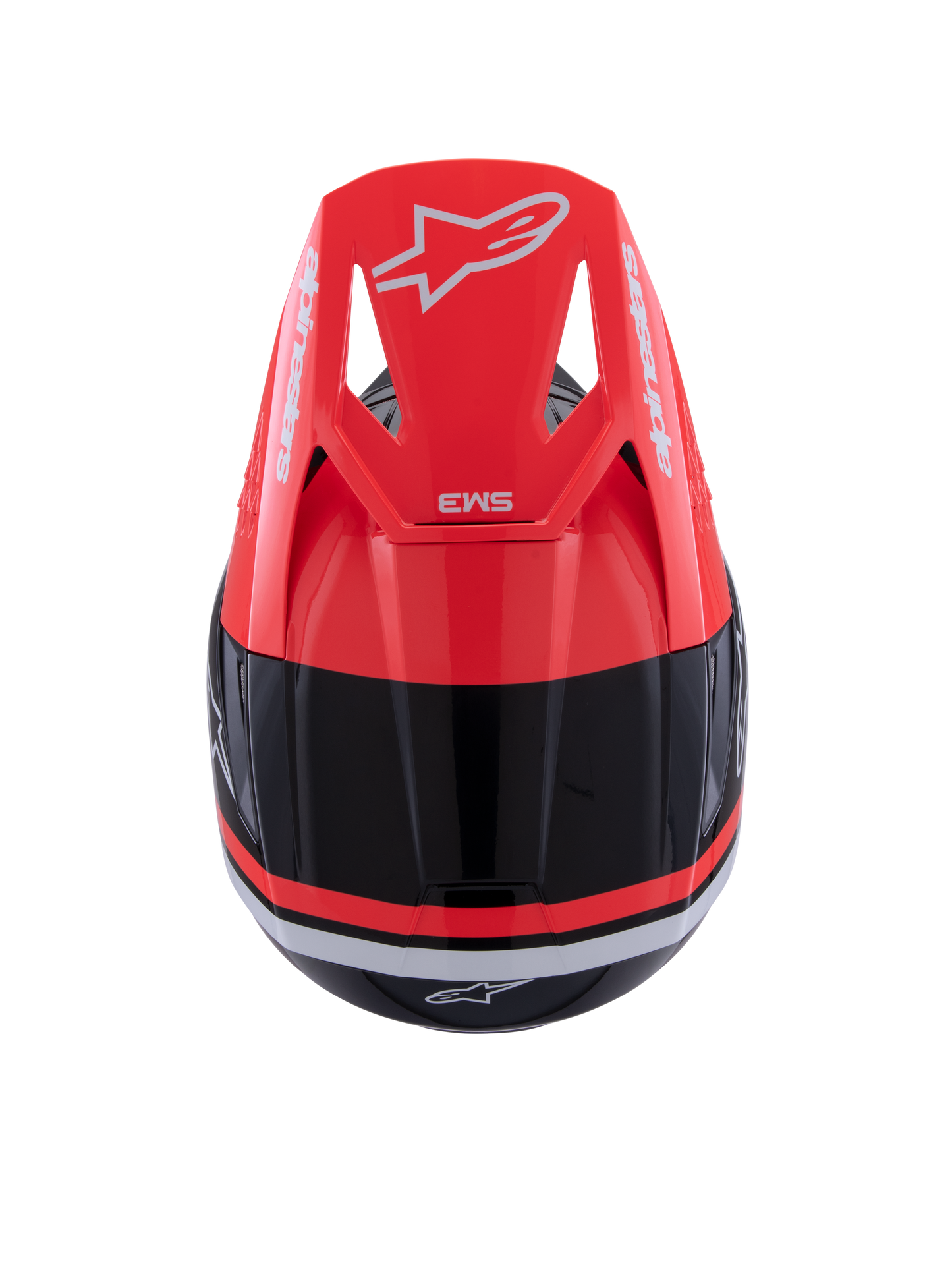 Alpinestars S-M3 Radium Crosshelm Zwart Rood