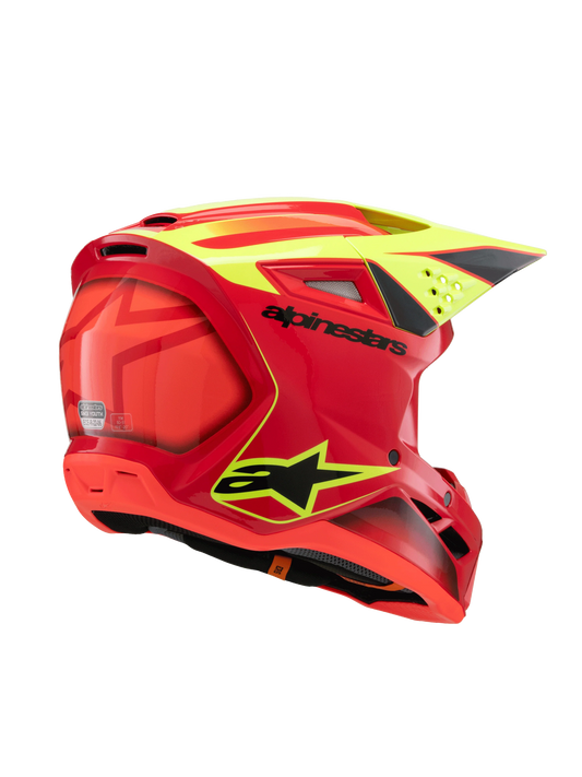 Alpinestars S-M3 Frey Kinder Crosshelm Rood Geel
