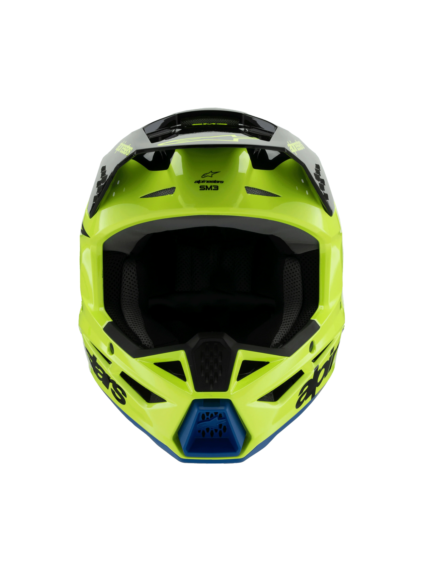 Alpinestars S-M3 Radium Kinder Crosshelm Geel Zwart