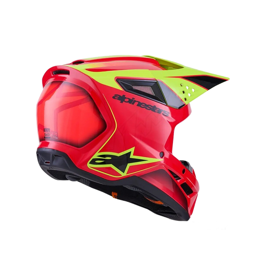 Alpinestars S-M3 Fray Crosshelm Rood Fluor Geel