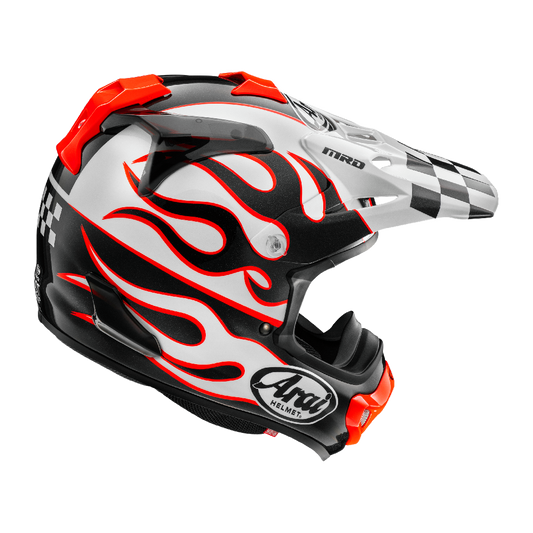 Arai MX-V Evo Flame Crosshelm Wit
