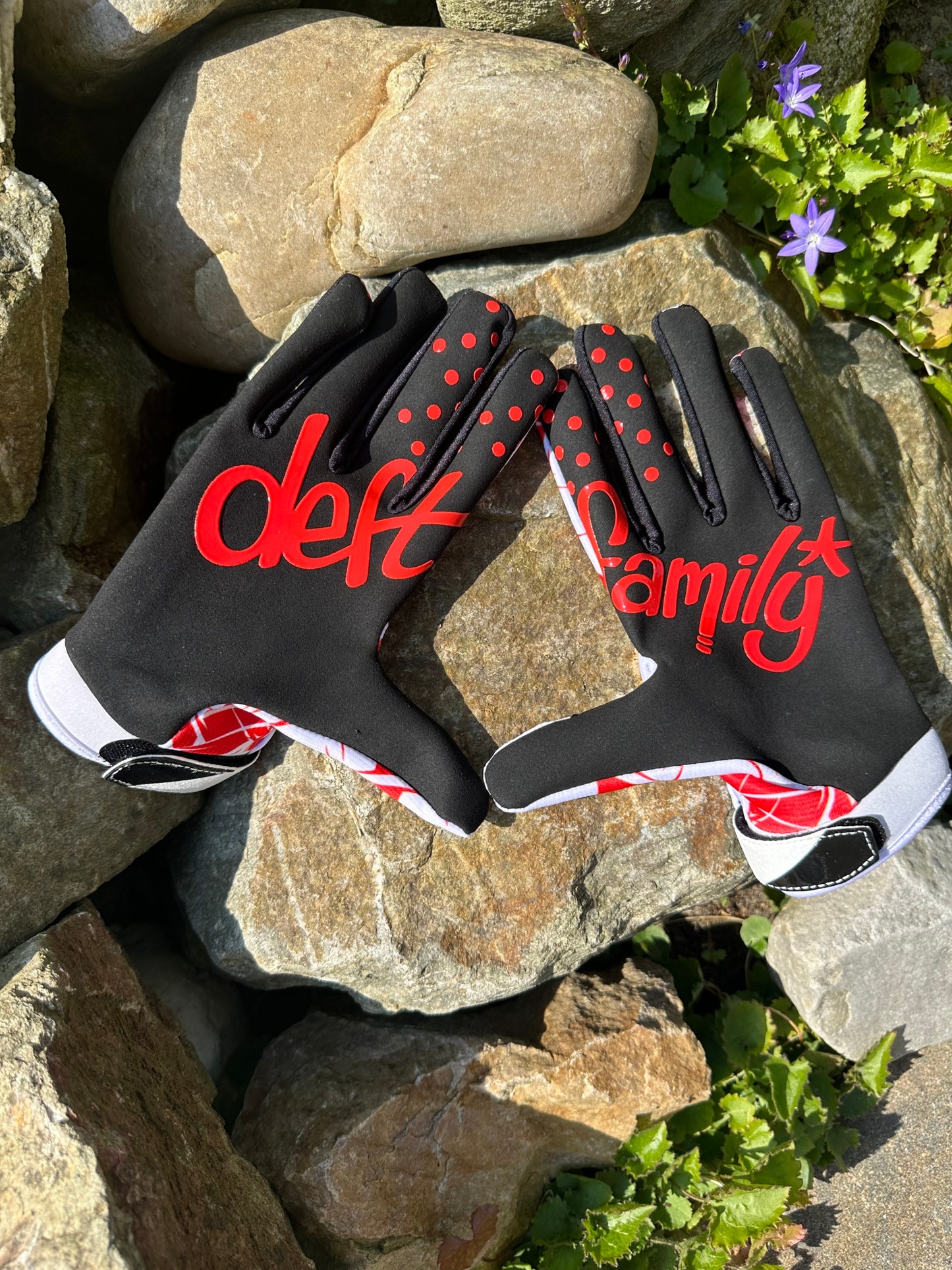 Deft Family EQVLNT Solid Kinder Crosshandschoenen Wit Rood