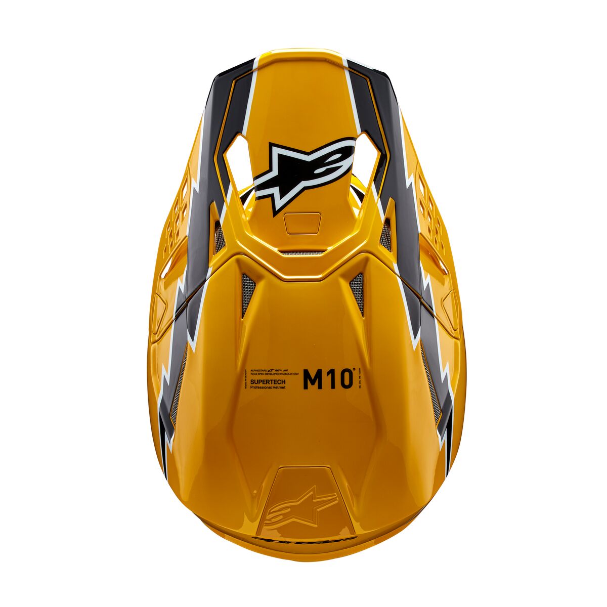 Alpinestars S-M10 Ampress Crosshelm Zwart Geel