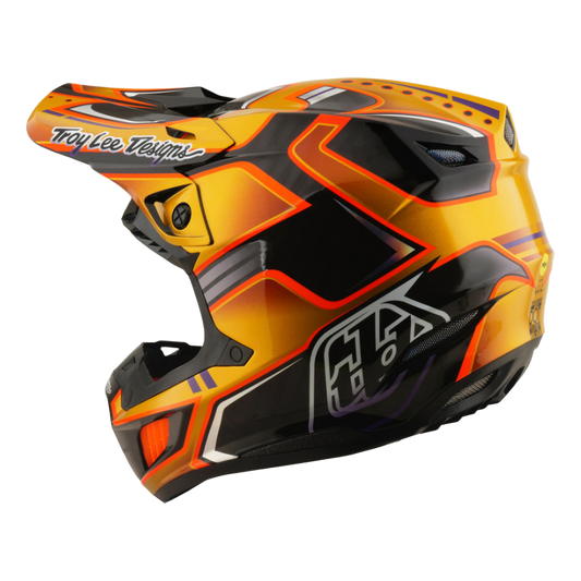 Troy Lee Designs SE5 Carbon Crest Crosshelm Goud