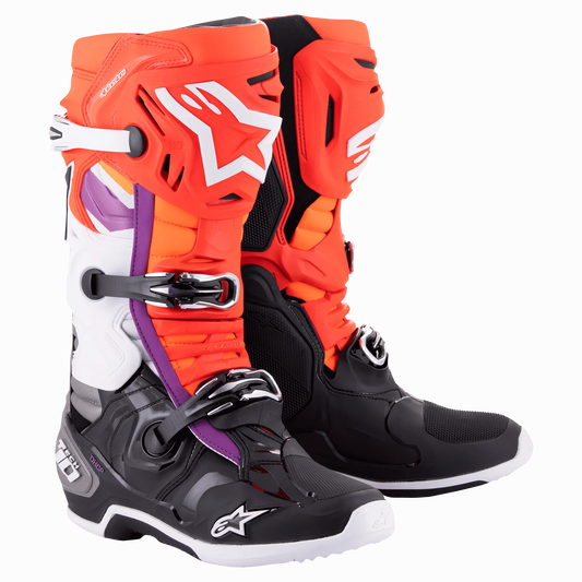 Alpinestars Tech 10 Crosslaars Zwart Rood Oranje