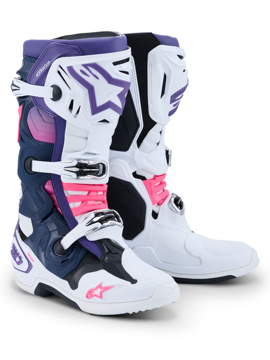 Alpinestars Tech 10 Crosslaars Wit Paars