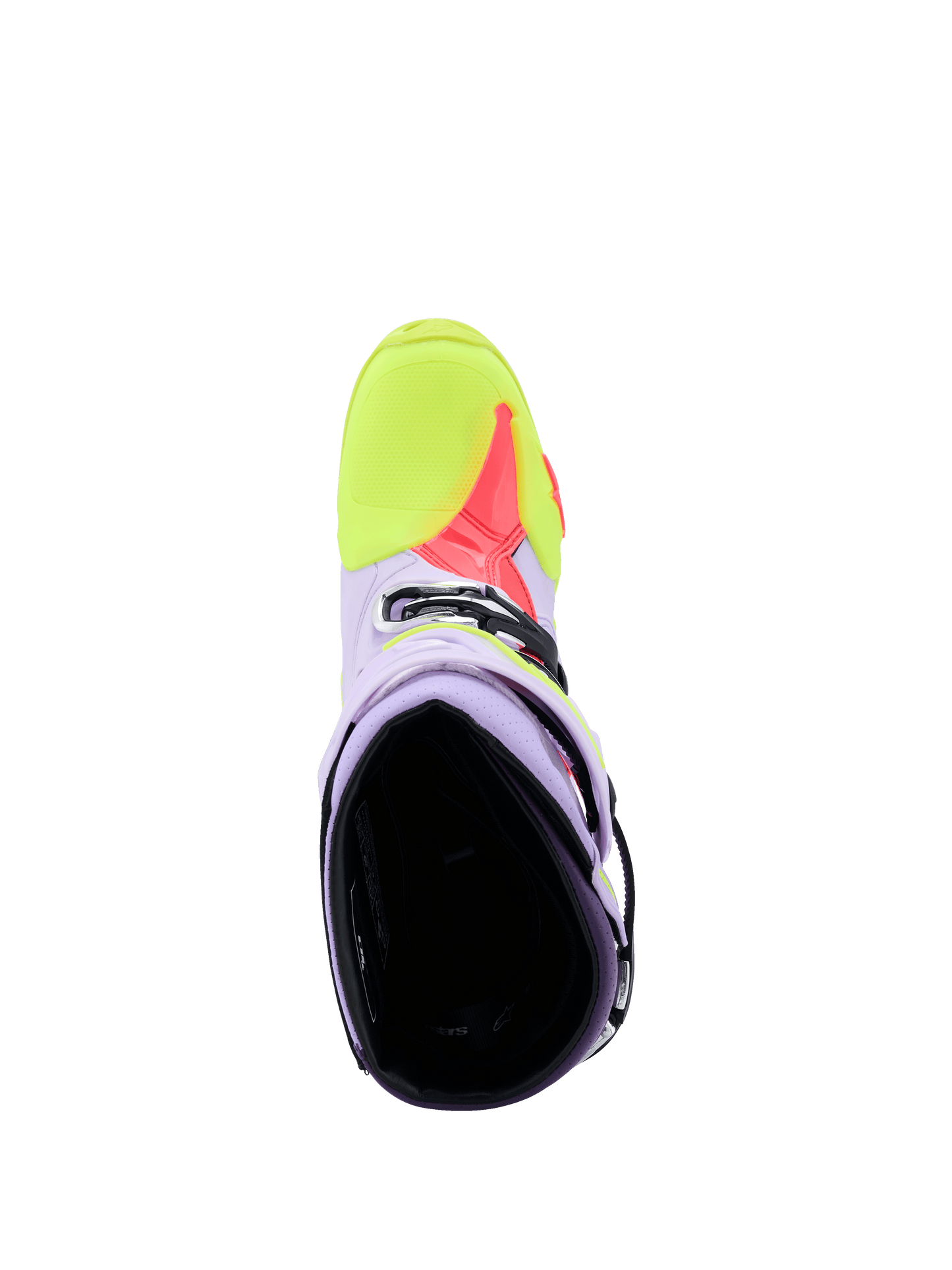 Alpinestars Tech 10 Supervented Crosslaars Paars Fluor Geel