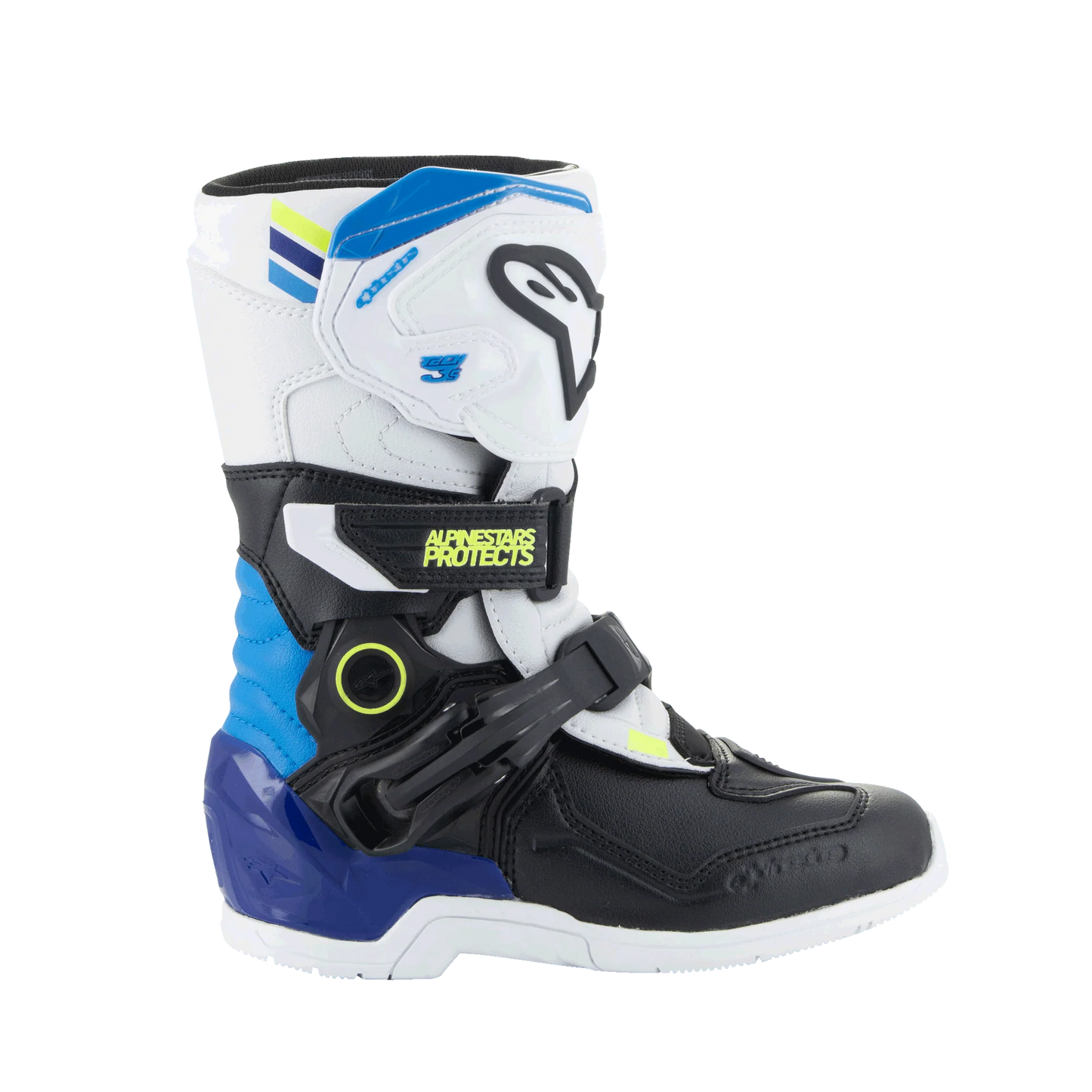 Alpinestars Tech 3s Kinder Crosslaars Zwart Blauw