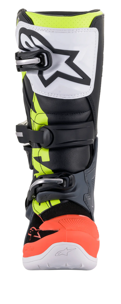 Alpinestars Tech 7s Kinder Crosslaars Fluor Rood Fluor Geel