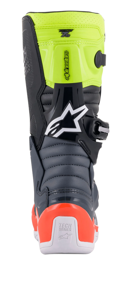 Alpinestars Tech 7s Kinder Crosslaars Fluor Rood Fluor Geel