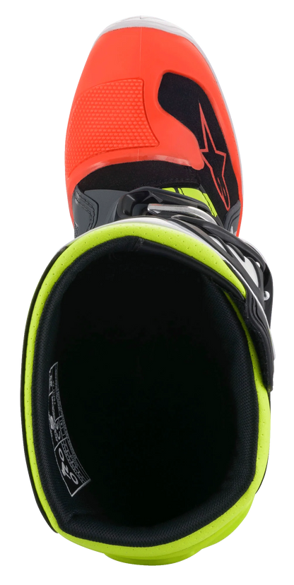 Alpinestars Tech 7s Kinder Crosslaars Fluor Rood Fluor Geel