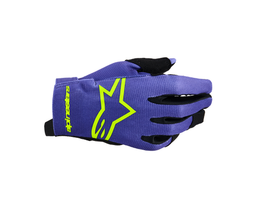 Alpinestars Radar Kinder Crosshandschoenen Paars Fluor Geel