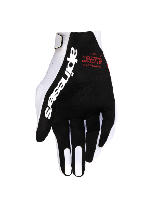 Alpinestars Supertech Crosshandschoenen Wit Rood