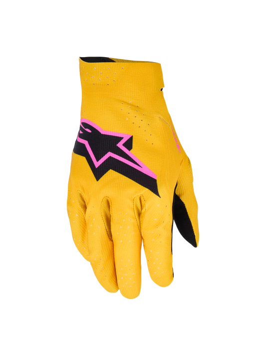 Alpinestars Supertech Crosshandschoenen Geel Roze