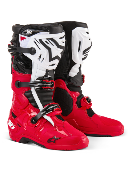 Alpinestars Tech 10 Enduro Crosslaars Rood Zwart