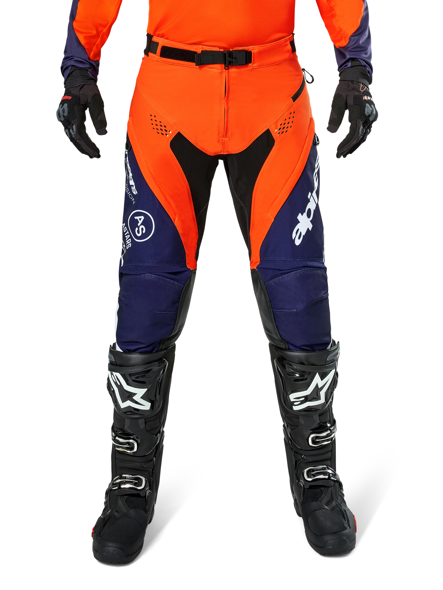 Alpinestars PRO-Dura Oranje Marineblauw Enduro/Crossbroek