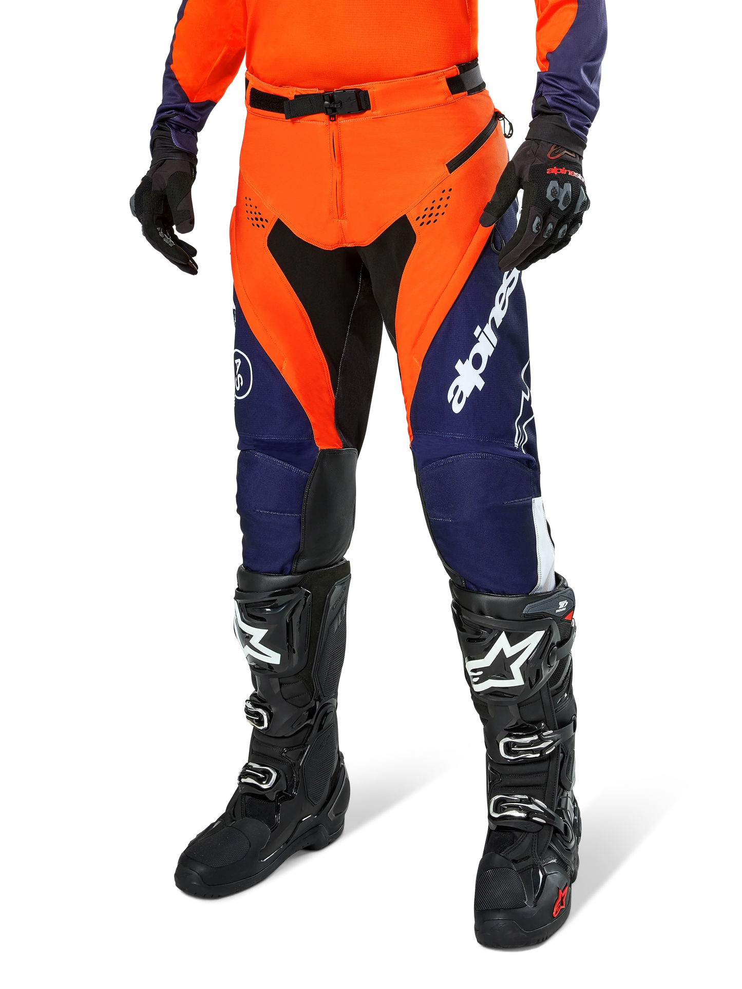 Alpinestars PRO-Dura Oranje Marineblauw Enduro/Crossbroek