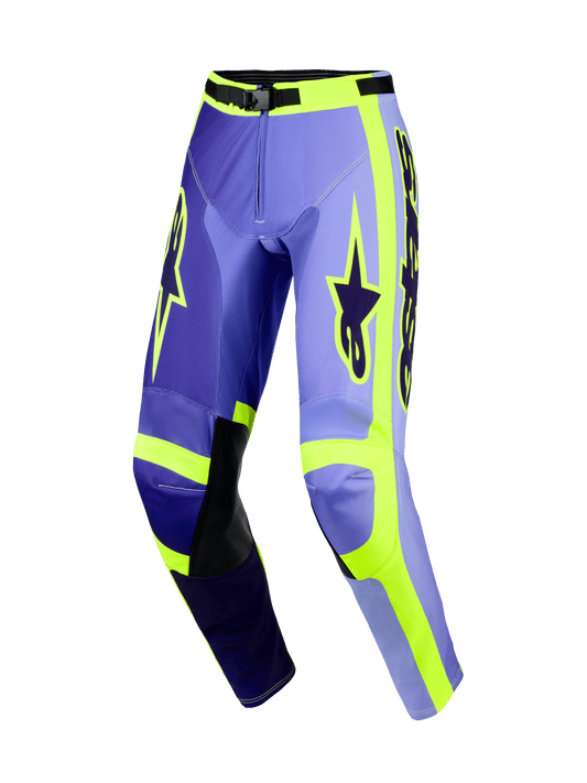 Alpinestars Racer Portl Paars Fluor Geel Crossbroek