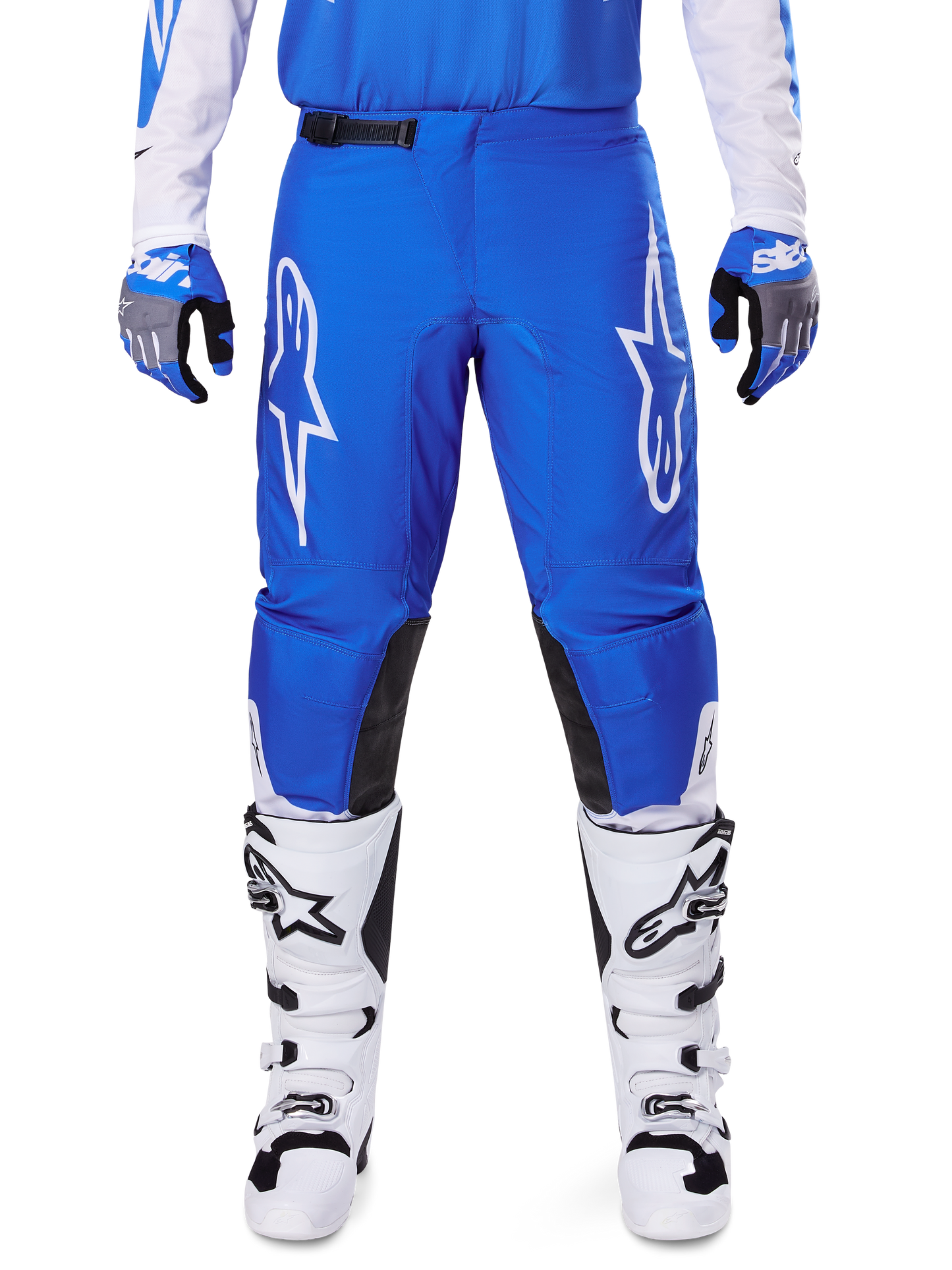 Alpinestars Fluid Haul Blauw Wit Crossbroek