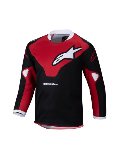 Alpinestars Racer Veil Zwart Rood Kinder Crossshirt