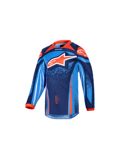Alpinestars Racer Nomur Blauw Oranje Kinder Crossshirt