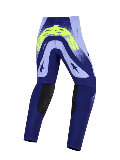Alpinestars Supertech Scenz Paars Fluor Geel Kinder Crossbroek