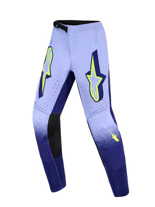 Alpinestars Supertech Scenz Paars Fluor Geel Kinder Crossbroek