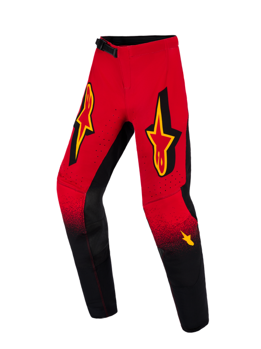 Alpinestars Supertech Scenz Rood Geel Kinder Crossbroek