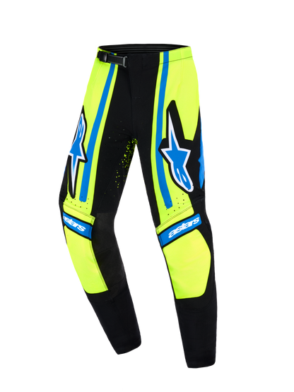 Alpinestars Supertech Nomur Blauw Fluor Geel Kinder Crossbroek
