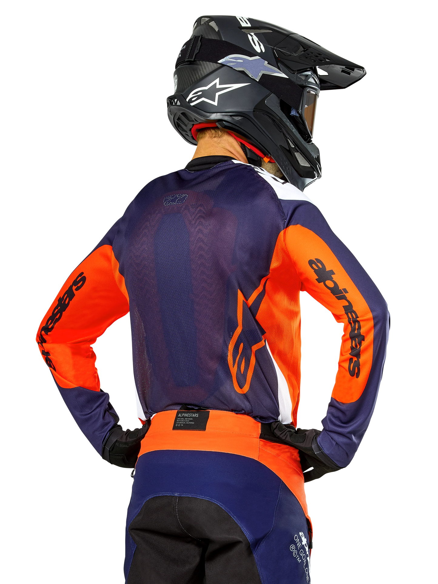 Alpinestars PRO-Dura Oranje Marineblauw Enduro/Crossshirt