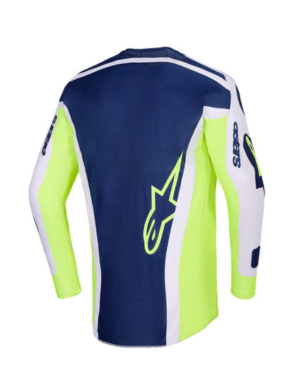 Alpinestars Racer Air Riway Grijs Fluor Geel Crossshirt