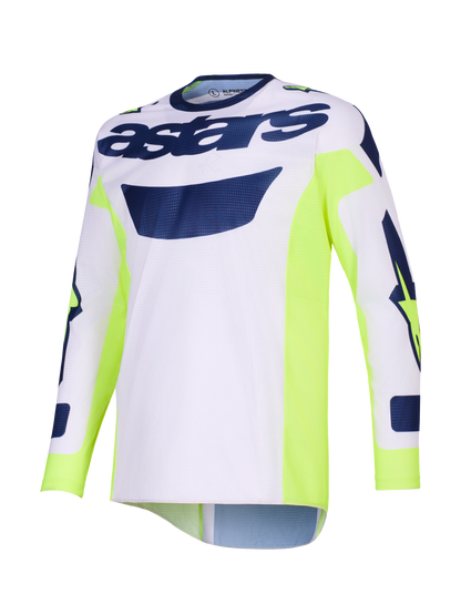 Alpinestars Racer Air Riway Grijs Fluor Geel Crossshirt