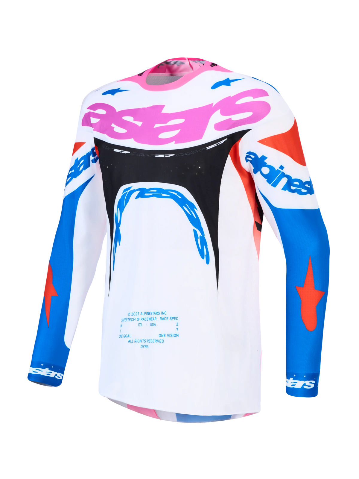 Alpinestars Supertech Dyna Wit Blauw Crossshirt