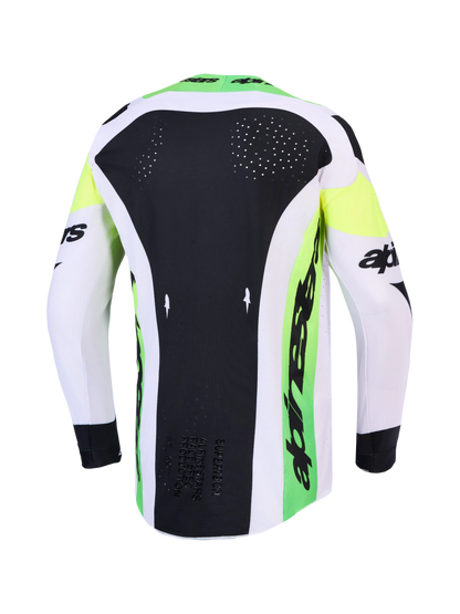 Alpinestars Supertech Dyna Grijs Groen Crossshirt