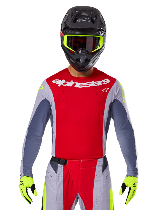 Alpinestars Techstar Melt Rood Grijs Crossshirt