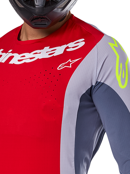 Alpinestars Techstar Melt Rood Grijs Crossshirt