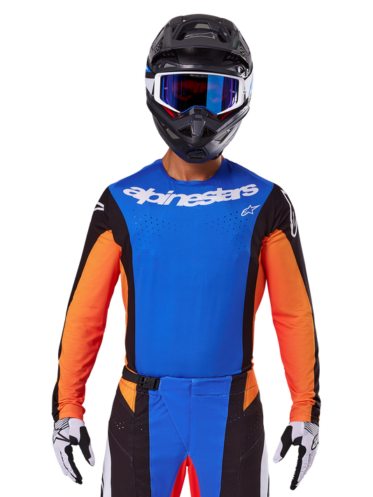 Alpinestars Techstar Melt Oranje Blauw Crossshirt