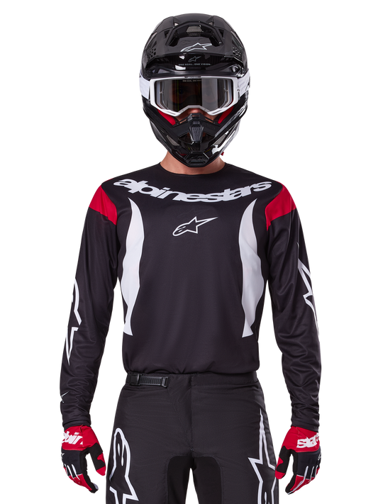 Alpinestars Fluid Haul Zwart Wit Crossshirt