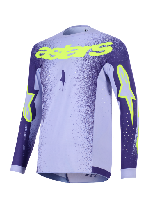 Alpinestars Supertech Scenz Paars Fluor Geel Crossshirt