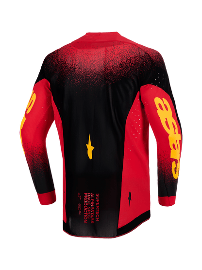 Alpinestars Supertech Scenz Rood Geel Crossshirt