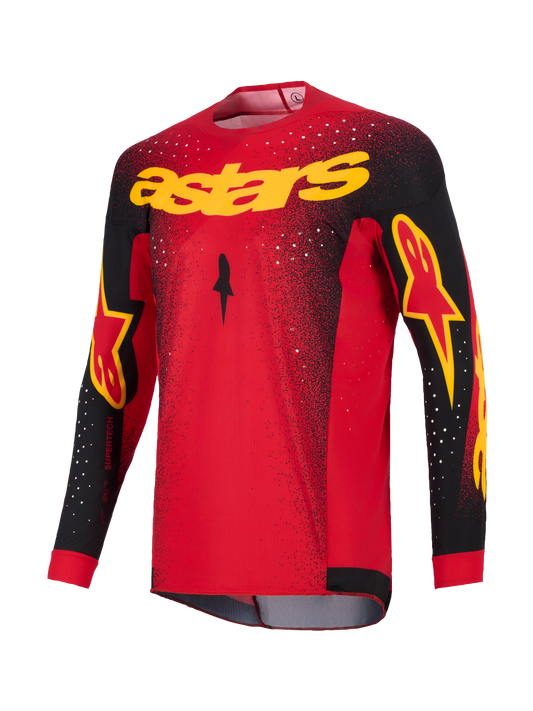Alpinestars Supertech Scenz Rood Geel Crossshirt